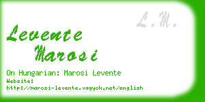 levente marosi business card